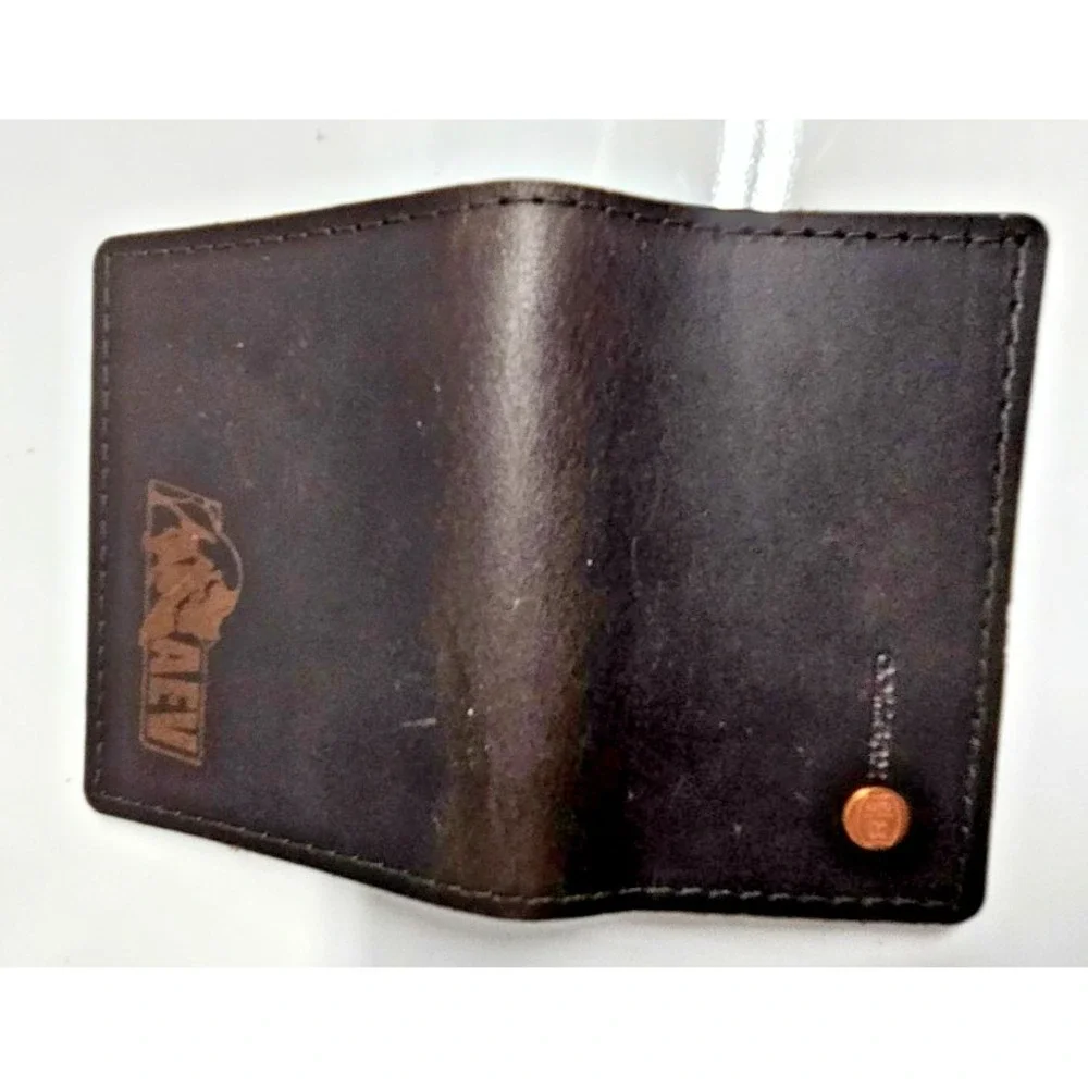 RUSTICO VOYAGER‎  bifold thick leather small wallet dark brown